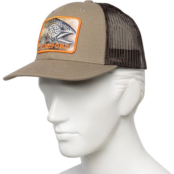NEW Fishpond Slab Trucker Hat unisex Sandstone/Brown 253 - Picture 2 of 4